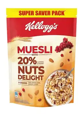 Kellogg's with 20% Nuts Delight Muesli-750G